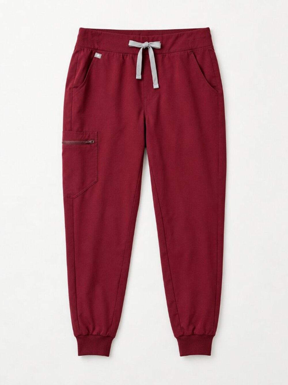 Figs Zamora Jogger Scrub Pant Burgundy Red Large Women's